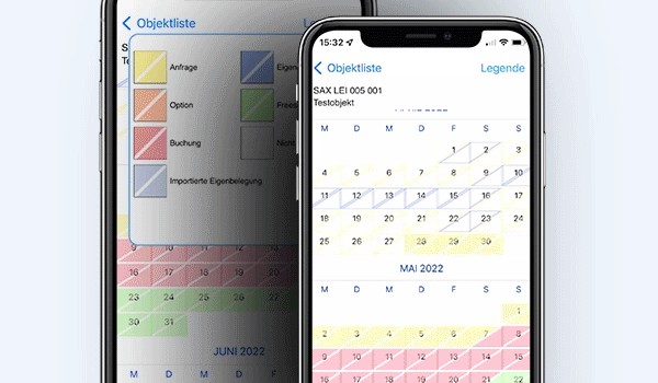 Kalender Vermieter-App Holiday Home